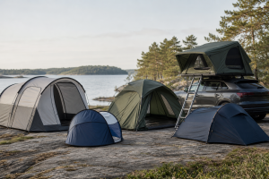 Flera tält jämförs i vårt test