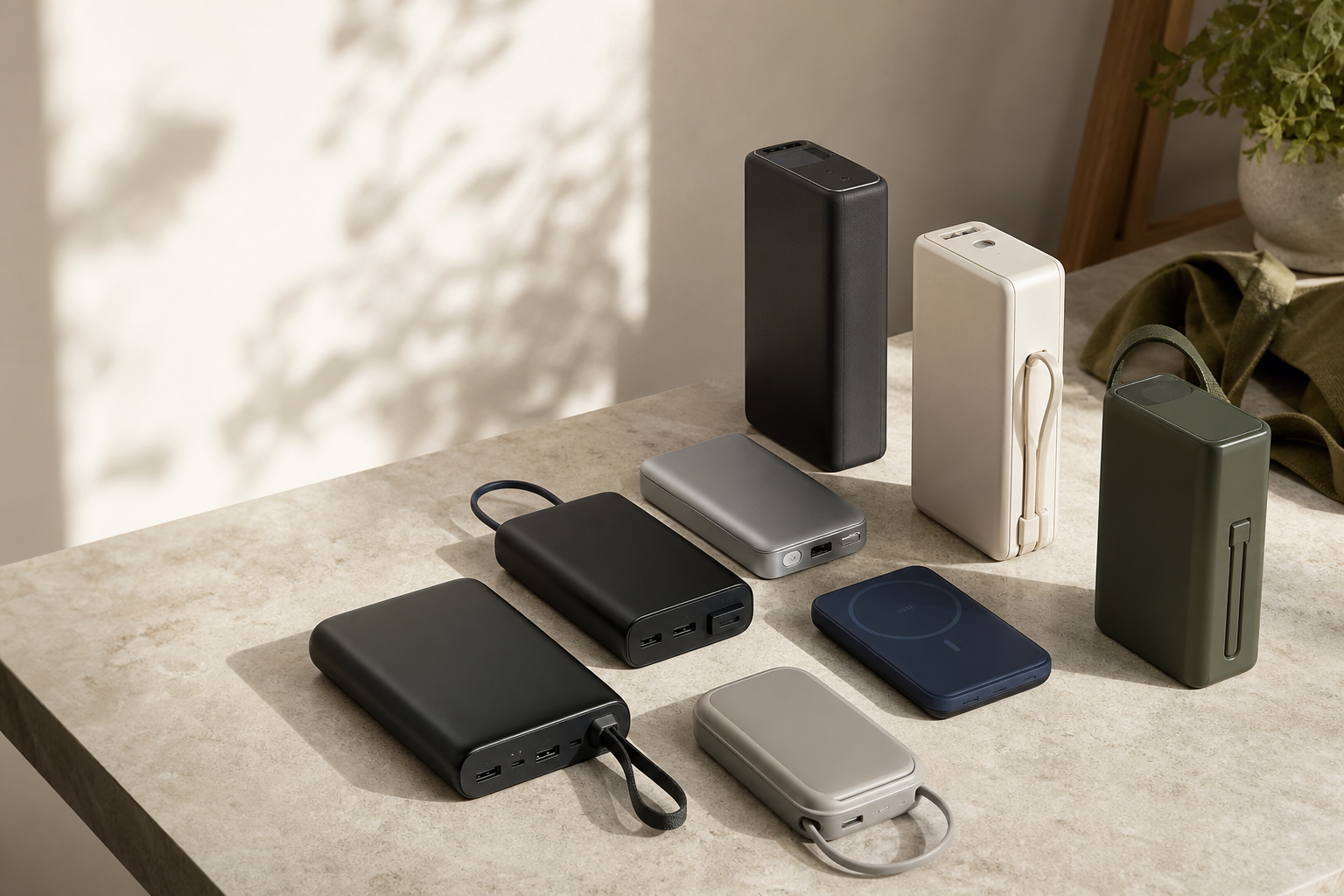 Flera powerbank jämförs i vårt test